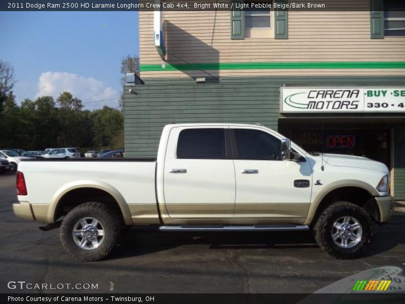 Bright White / Light Pebble Beige/Bark Brown 2011 Dodge Ram 2500 HD Laramie Longhorn Crew Cab 4x4
