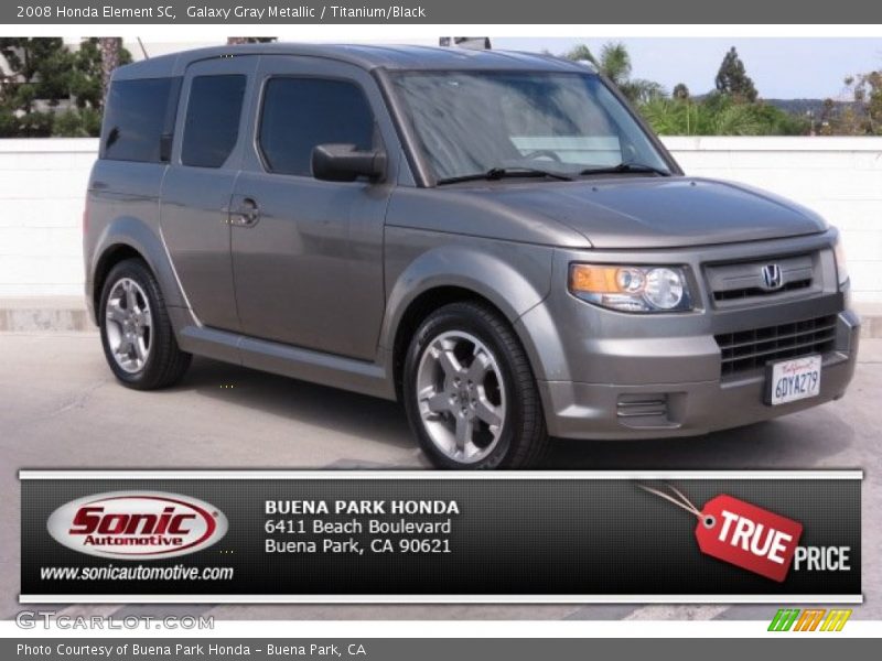 Galaxy Gray Metallic / Titanium/Black 2008 Honda Element SC