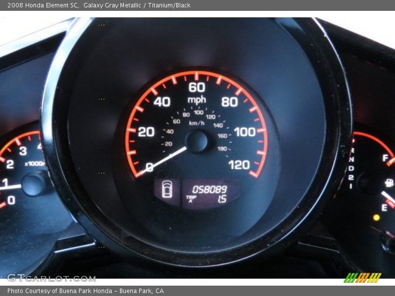 Galaxy Gray Metallic / Titanium/Black 2008 Honda Element SC