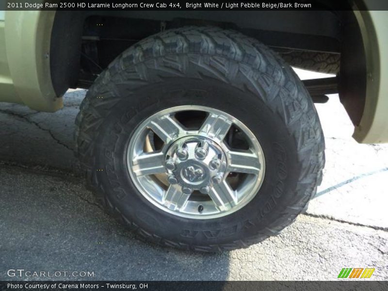 Bright White / Light Pebble Beige/Bark Brown 2011 Dodge Ram 2500 HD Laramie Longhorn Crew Cab 4x4