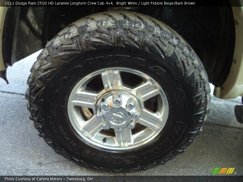 Bright White / Light Pebble Beige/Bark Brown 2011 Dodge Ram 2500 HD Laramie Longhorn Crew Cab 4x4