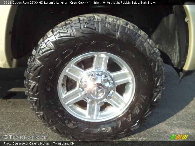 Bright White / Light Pebble Beige/Bark Brown 2011 Dodge Ram 2500 HD Laramie Longhorn Crew Cab 4x4