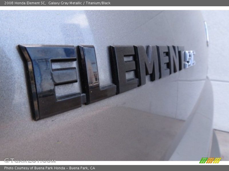 Galaxy Gray Metallic / Titanium/Black 2008 Honda Element SC