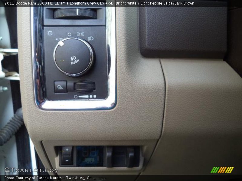 Bright White / Light Pebble Beige/Bark Brown 2011 Dodge Ram 2500 HD Laramie Longhorn Crew Cab 4x4
