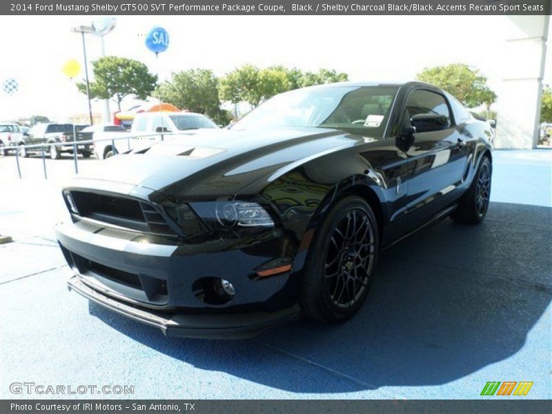 Black / Shelby Charcoal Black/Black Accents Recaro Sport Seats 2014 Ford Mustang Shelby GT500 SVT Performance Package Coupe