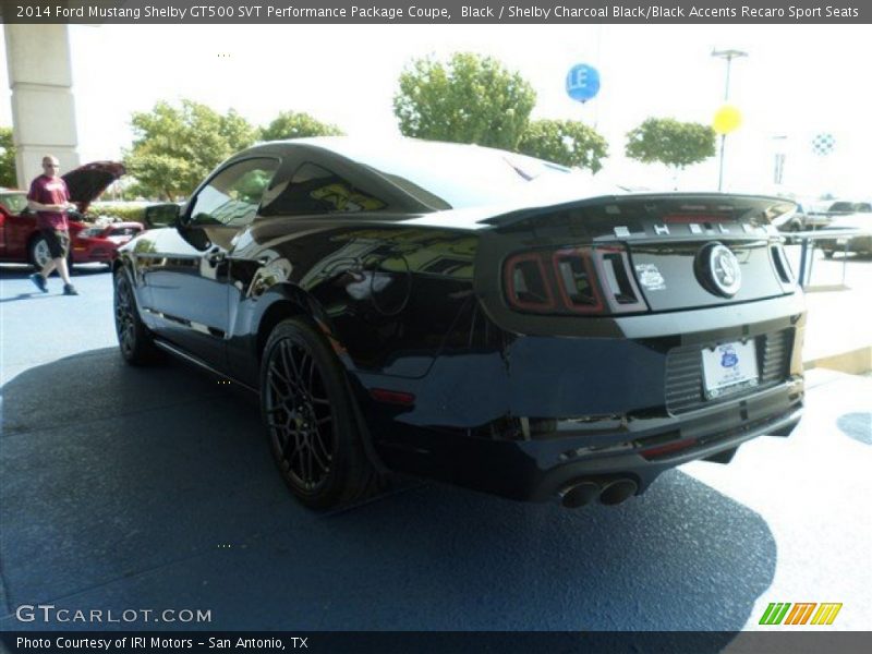 Black / Shelby Charcoal Black/Black Accents Recaro Sport Seats 2014 Ford Mustang Shelby GT500 SVT Performance Package Coupe