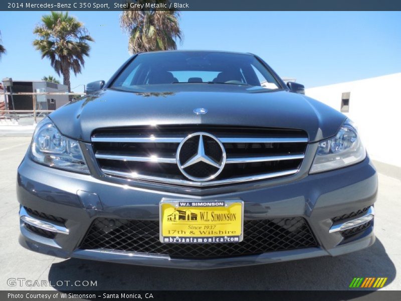Steel Grey Metallic / Black 2014 Mercedes-Benz C 350 Sport