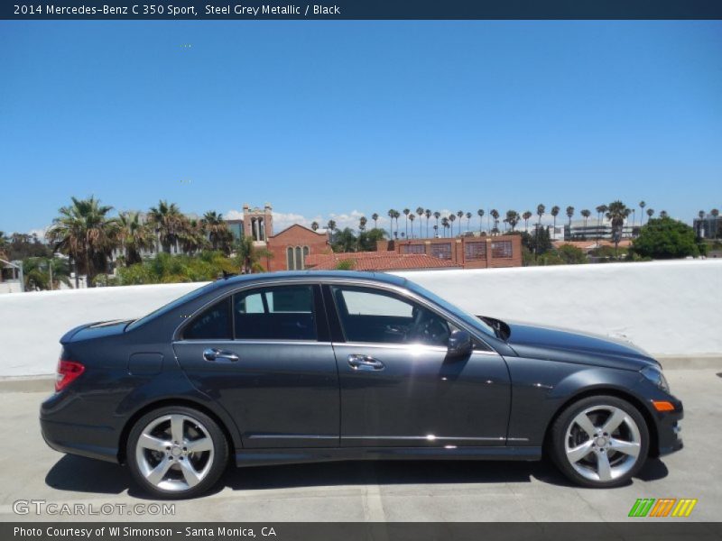 Steel Grey Metallic / Black 2014 Mercedes-Benz C 350 Sport