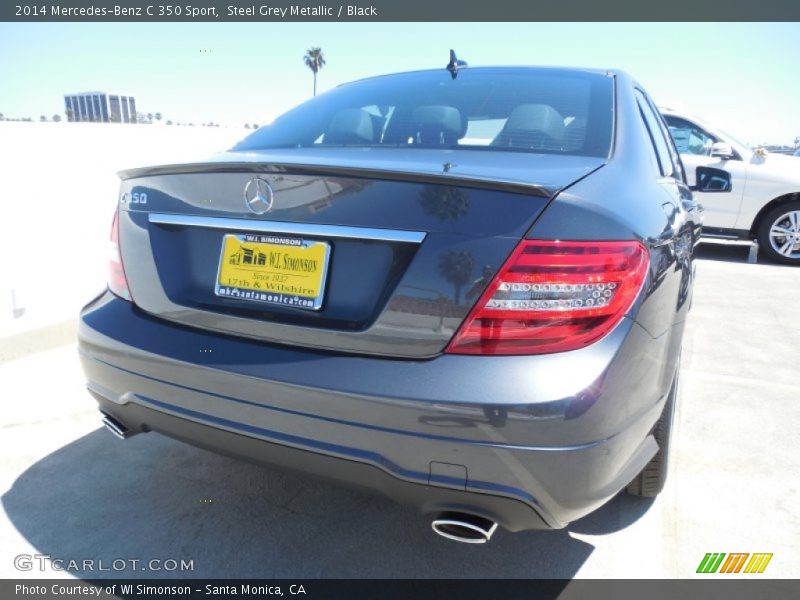 Steel Grey Metallic / Black 2014 Mercedes-Benz C 350 Sport