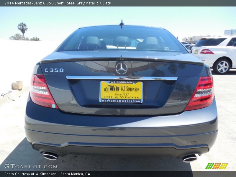 Steel Grey Metallic / Black 2014 Mercedes-Benz C 350 Sport