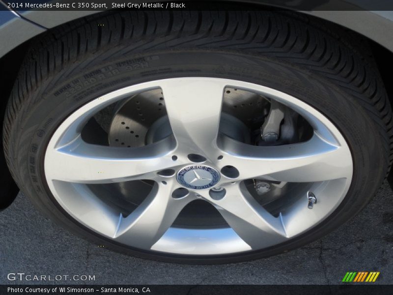 Steel Grey Metallic / Black 2014 Mercedes-Benz C 350 Sport