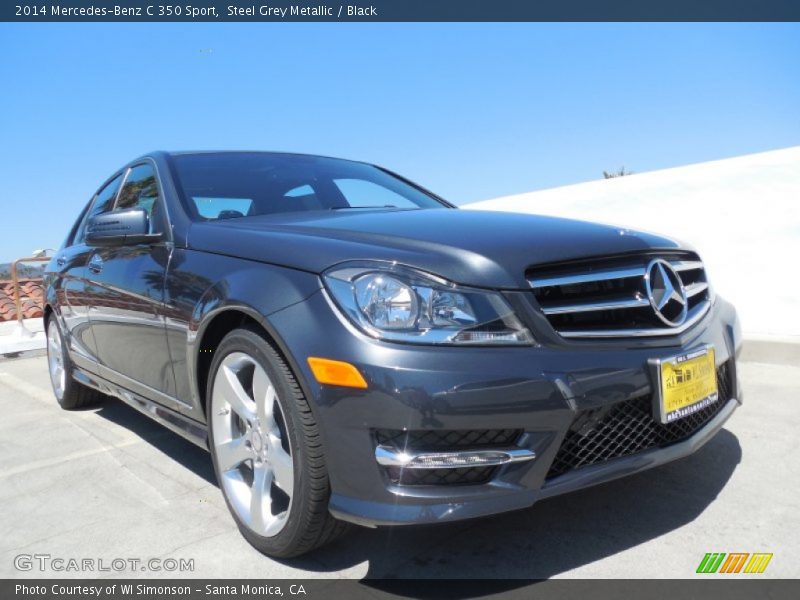 Steel Grey Metallic / Black 2014 Mercedes-Benz C 350 Sport