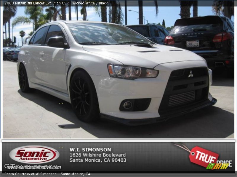 Wicked White / Black 2008 Mitsubishi Lancer Evolution GSR