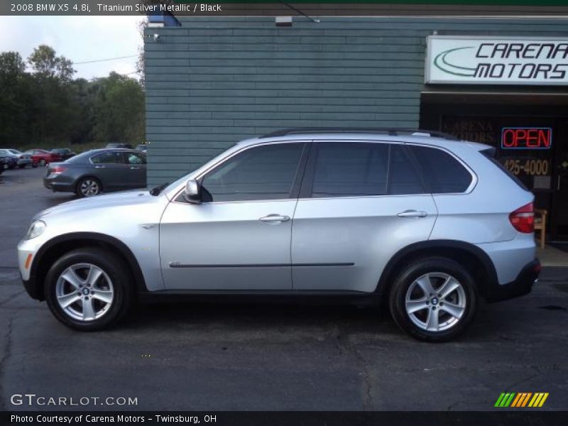 Titanium Silver Metallic / Black 2008 BMW X5 4.8i