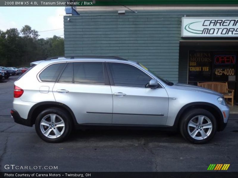 Titanium Silver Metallic / Black 2008 BMW X5 4.8i