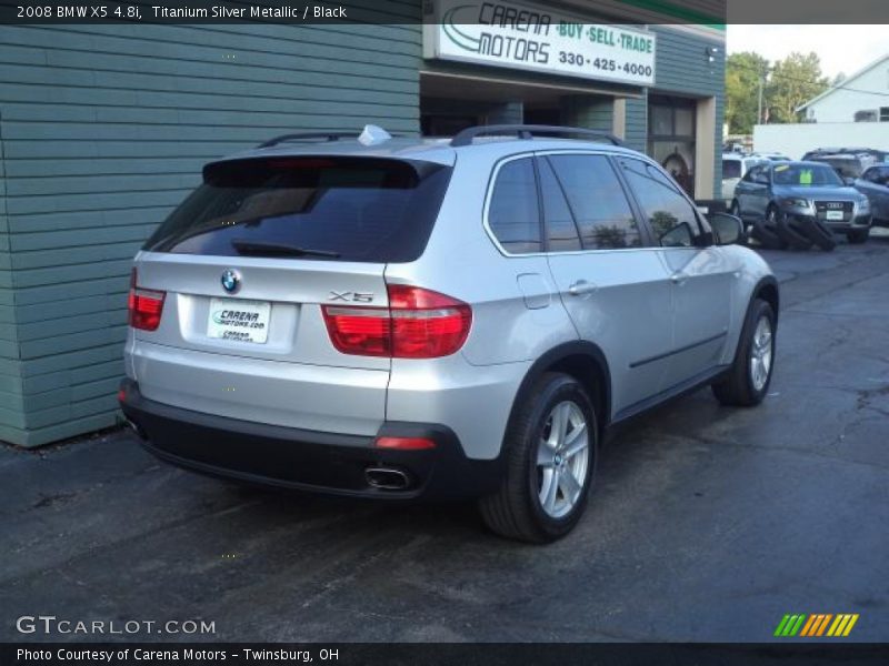 Titanium Silver Metallic / Black 2008 BMW X5 4.8i