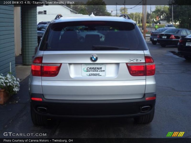 Titanium Silver Metallic / Black 2008 BMW X5 4.8i