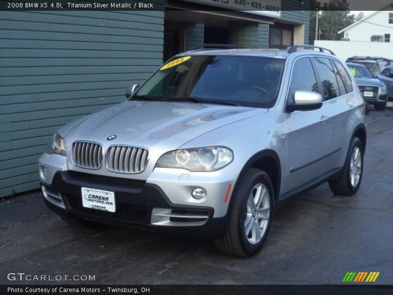 Titanium Silver Metallic / Black 2008 BMW X5 4.8i