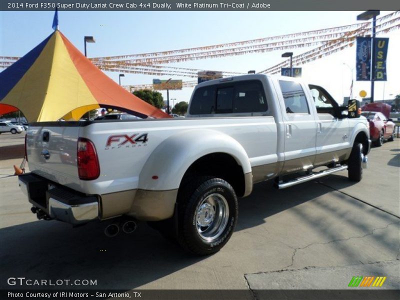 White Platinum Tri-Coat / Adobe 2014 Ford F350 Super Duty Lariat Crew Cab 4x4 Dually