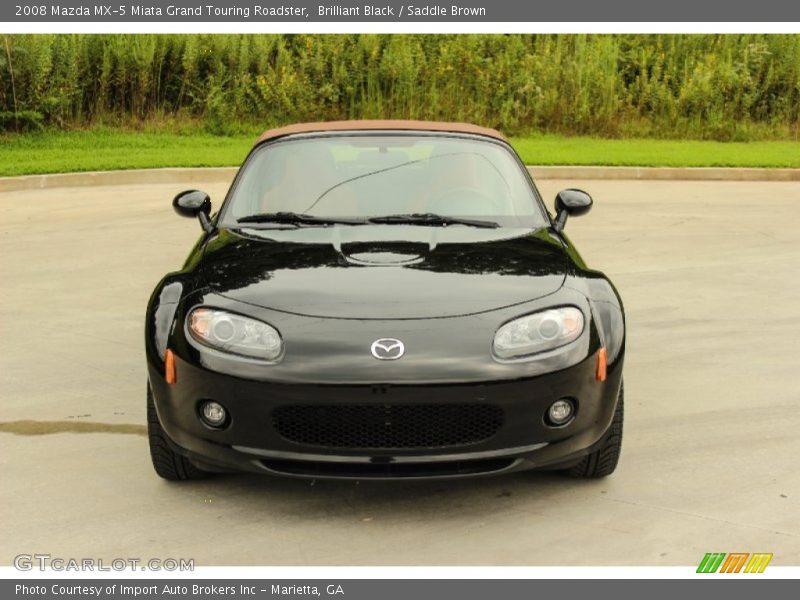 Brilliant Black / Saddle Brown 2008 Mazda MX-5 Miata Grand Touring Roadster
