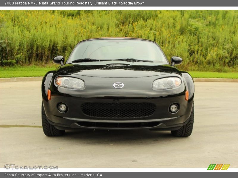 Brilliant Black / Saddle Brown 2008 Mazda MX-5 Miata Grand Touring Roadster