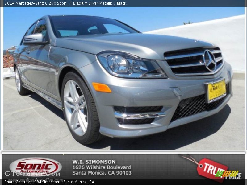 Palladium Silver Metallic / Black 2014 Mercedes-Benz C 250 Sport