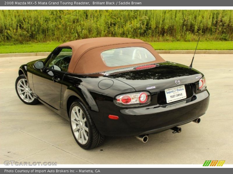 Brilliant Black / Saddle Brown 2008 Mazda MX-5 Miata Grand Touring Roadster