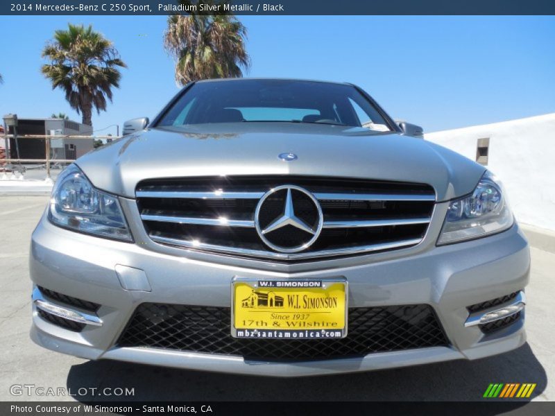 Palladium Silver Metallic / Black 2014 Mercedes-Benz C 250 Sport