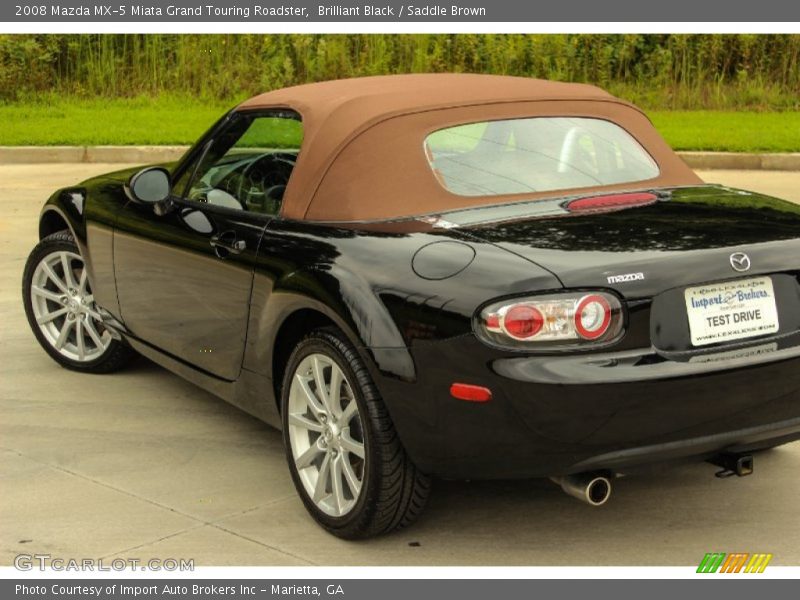 Brilliant Black / Saddle Brown 2008 Mazda MX-5 Miata Grand Touring Roadster