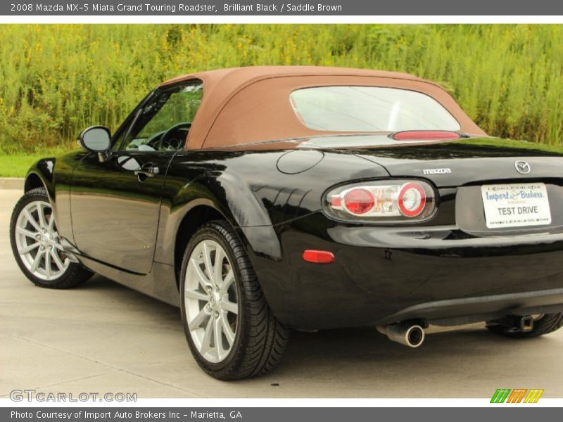 Brilliant Black / Saddle Brown 2008 Mazda MX-5 Miata Grand Touring Roadster