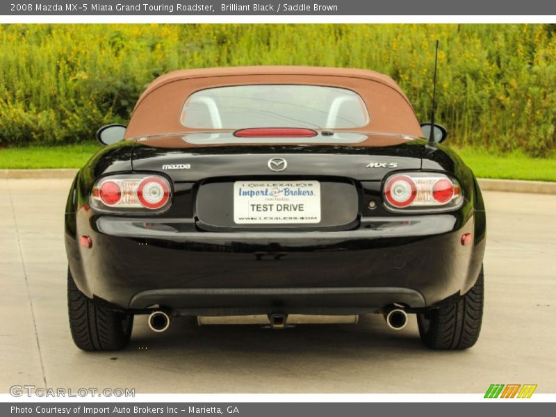 Brilliant Black / Saddle Brown 2008 Mazda MX-5 Miata Grand Touring Roadster