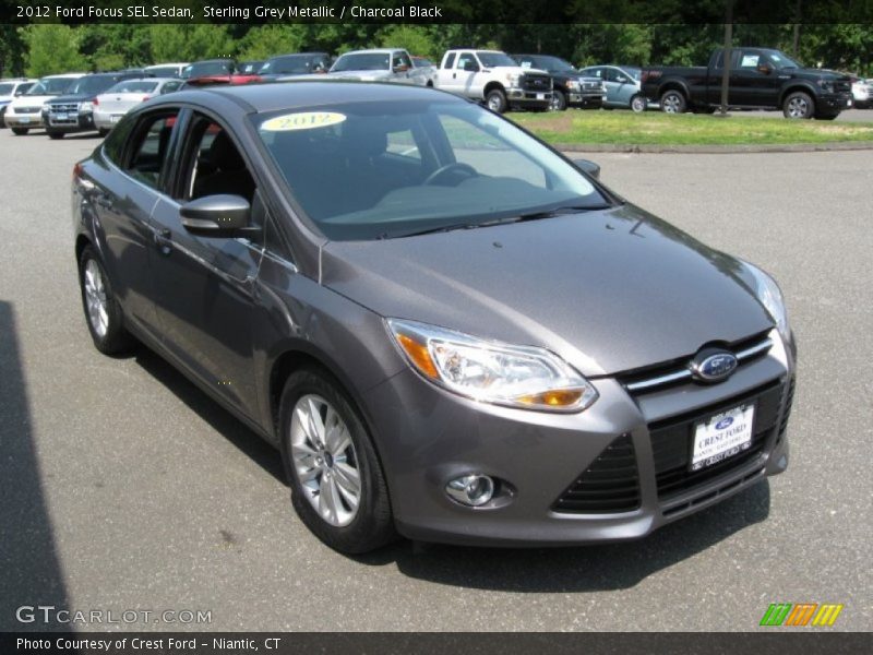 Sterling Grey Metallic / Charcoal Black 2012 Ford Focus SEL Sedan