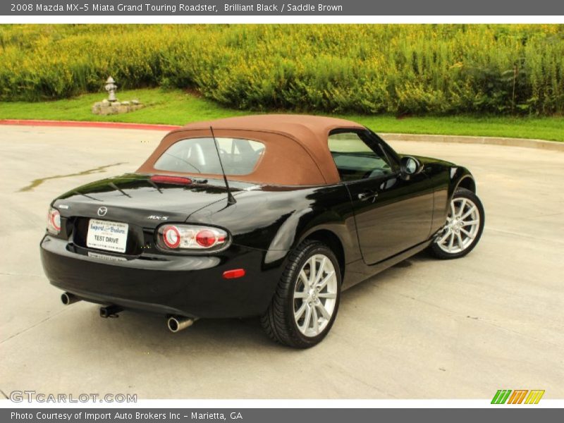 Brilliant Black / Saddle Brown 2008 Mazda MX-5 Miata Grand Touring Roadster