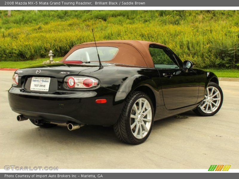 Brilliant Black / Saddle Brown 2008 Mazda MX-5 Miata Grand Touring Roadster