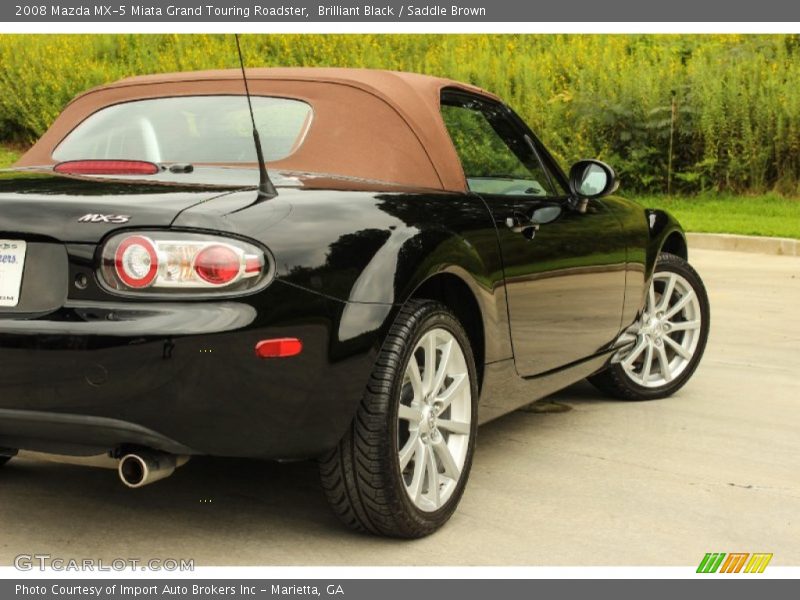 Brilliant Black / Saddle Brown 2008 Mazda MX-5 Miata Grand Touring Roadster