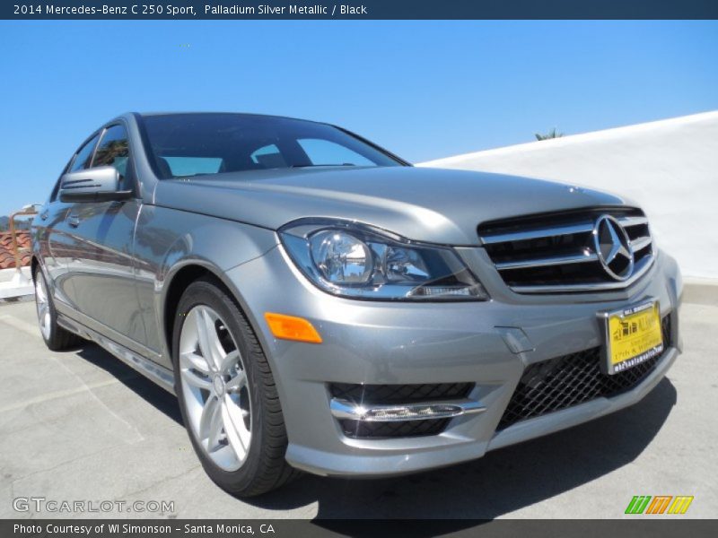 Palladium Silver Metallic / Black 2014 Mercedes-Benz C 250 Sport