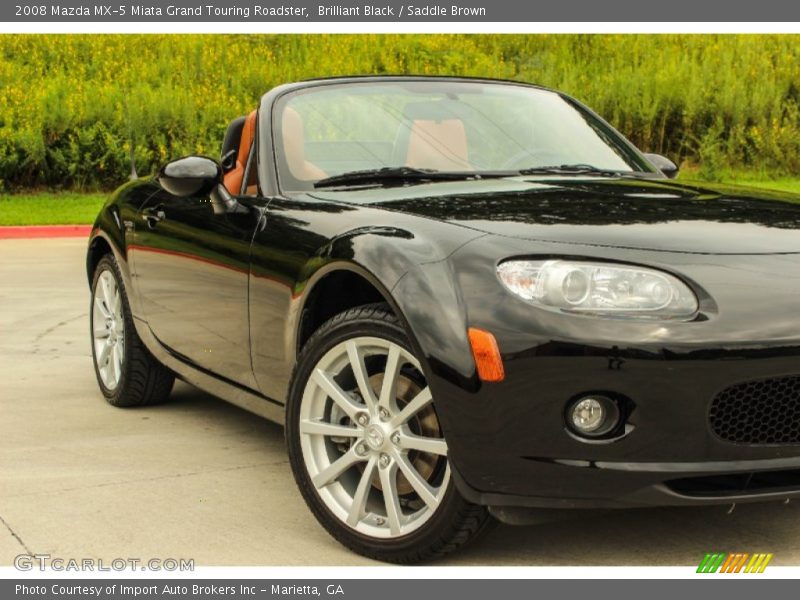 Brilliant Black / Saddle Brown 2008 Mazda MX-5 Miata Grand Touring Roadster