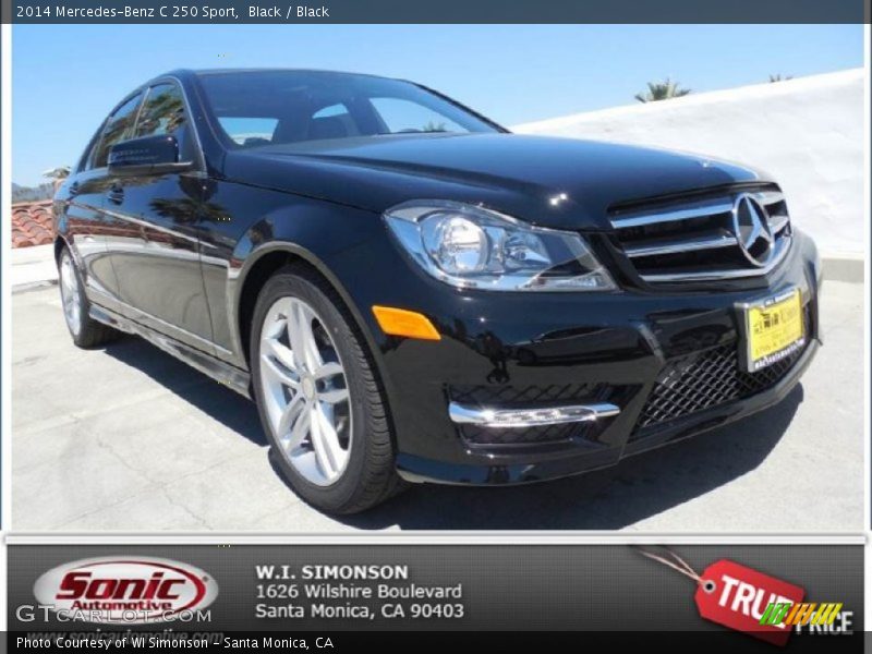 Black / Black 2014 Mercedes-Benz C 250 Sport