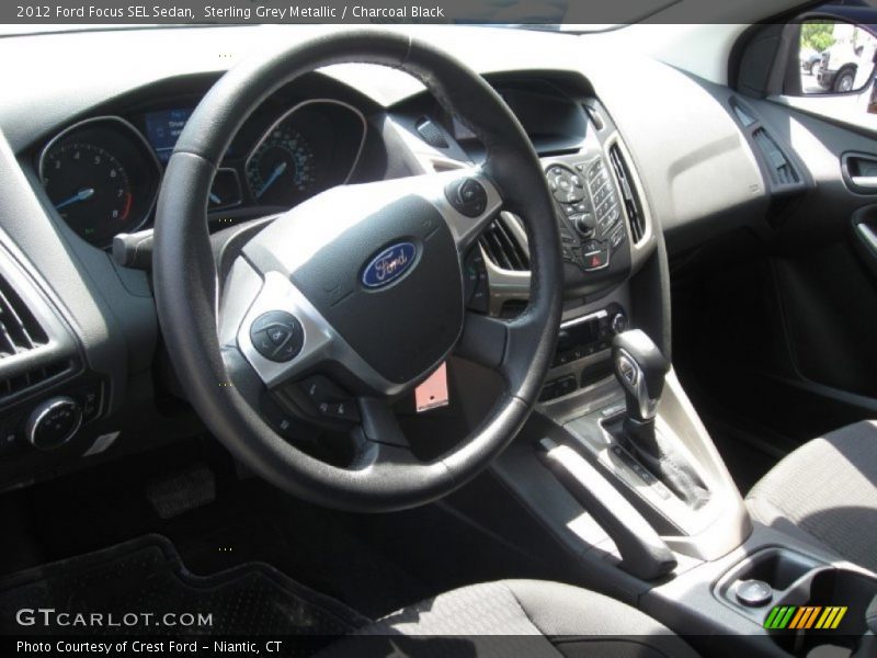 Sterling Grey Metallic / Charcoal Black 2012 Ford Focus SEL Sedan