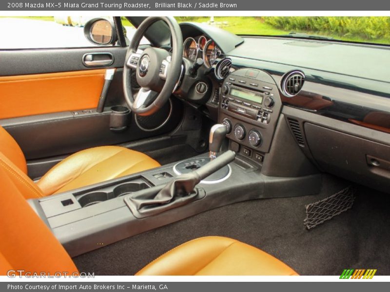 Brilliant Black / Saddle Brown 2008 Mazda MX-5 Miata Grand Touring Roadster