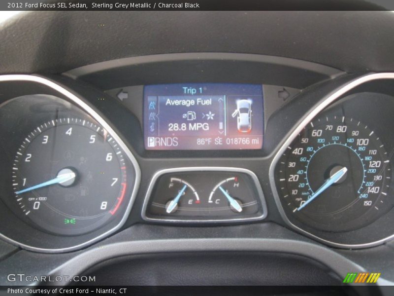 Sterling Grey Metallic / Charcoal Black 2012 Ford Focus SEL Sedan