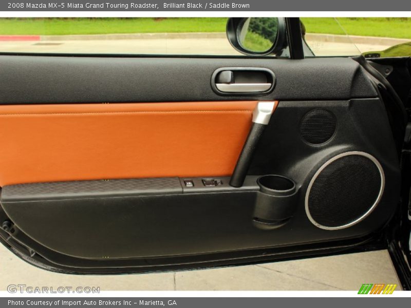 Brilliant Black / Saddle Brown 2008 Mazda MX-5 Miata Grand Touring Roadster
