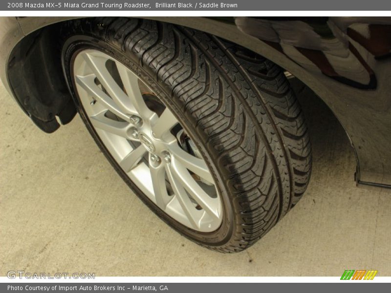 Brilliant Black / Saddle Brown 2008 Mazda MX-5 Miata Grand Touring Roadster