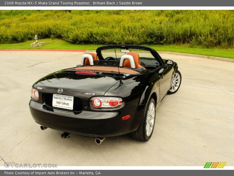 Brilliant Black / Saddle Brown 2008 Mazda MX-5 Miata Grand Touring Roadster