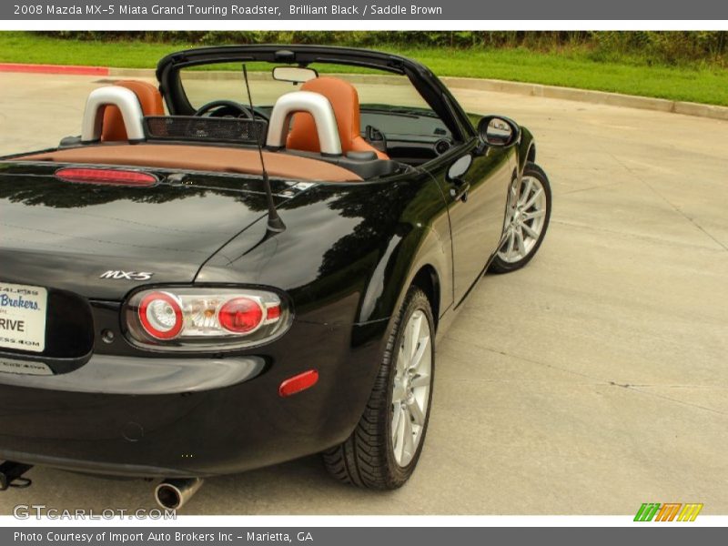 Brilliant Black / Saddle Brown 2008 Mazda MX-5 Miata Grand Touring Roadster