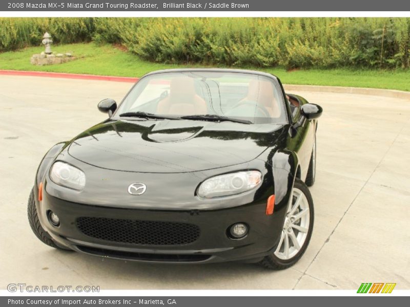 Brilliant Black / Saddle Brown 2008 Mazda MX-5 Miata Grand Touring Roadster