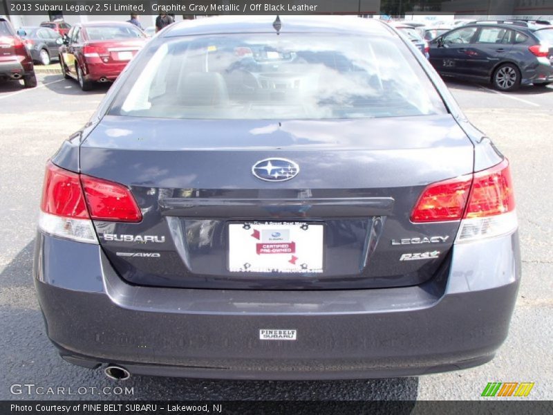 Graphite Gray Metallic / Off Black Leather 2013 Subaru Legacy 2.5i Limited