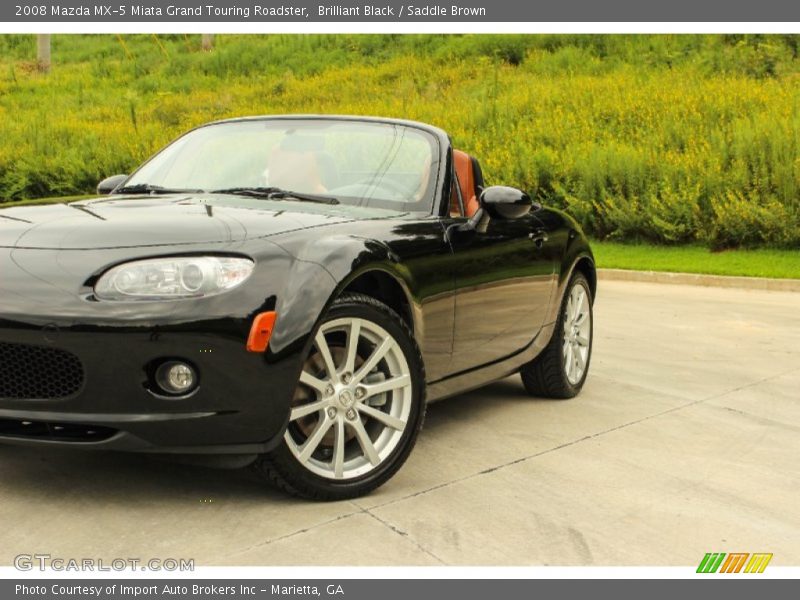 Brilliant Black / Saddle Brown 2008 Mazda MX-5 Miata Grand Touring Roadster