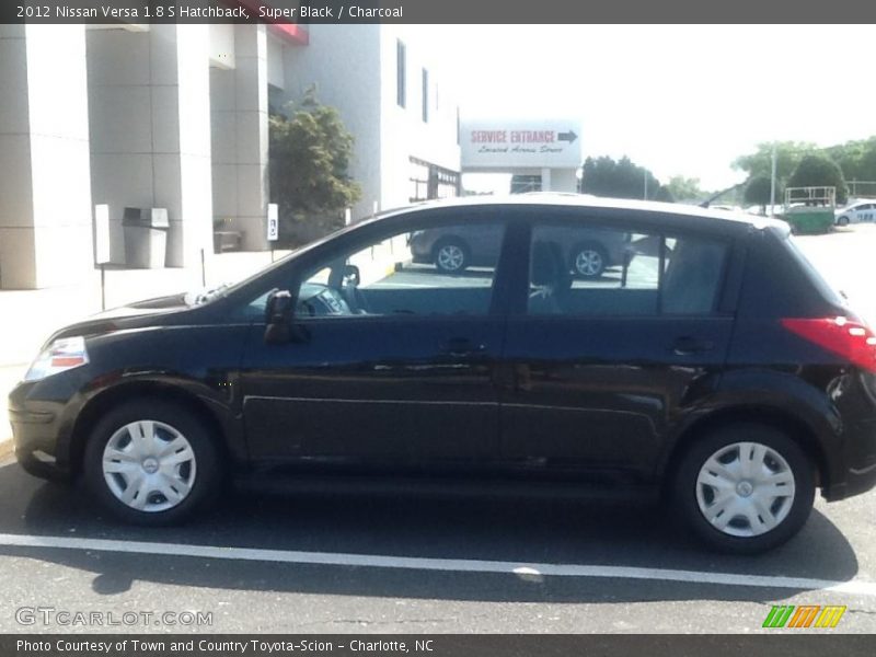 Super Black / Charcoal 2012 Nissan Versa 1.8 S Hatchback