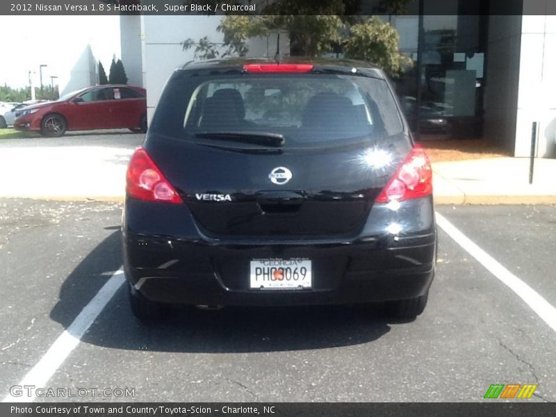 Super Black / Charcoal 2012 Nissan Versa 1.8 S Hatchback